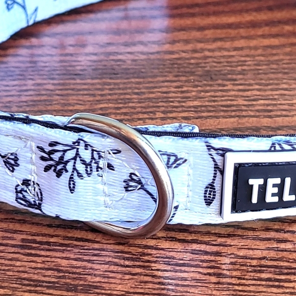 2 /$15 New Tella & Stella Designer Dog Collar Black Baccara Sz Medium - Picture 6 of 7
